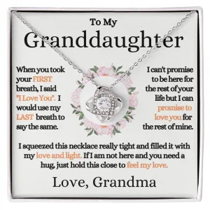 [Almost Sold Out] Granddaughter 14k Gold Necklace - Promise (Love, Grandma)