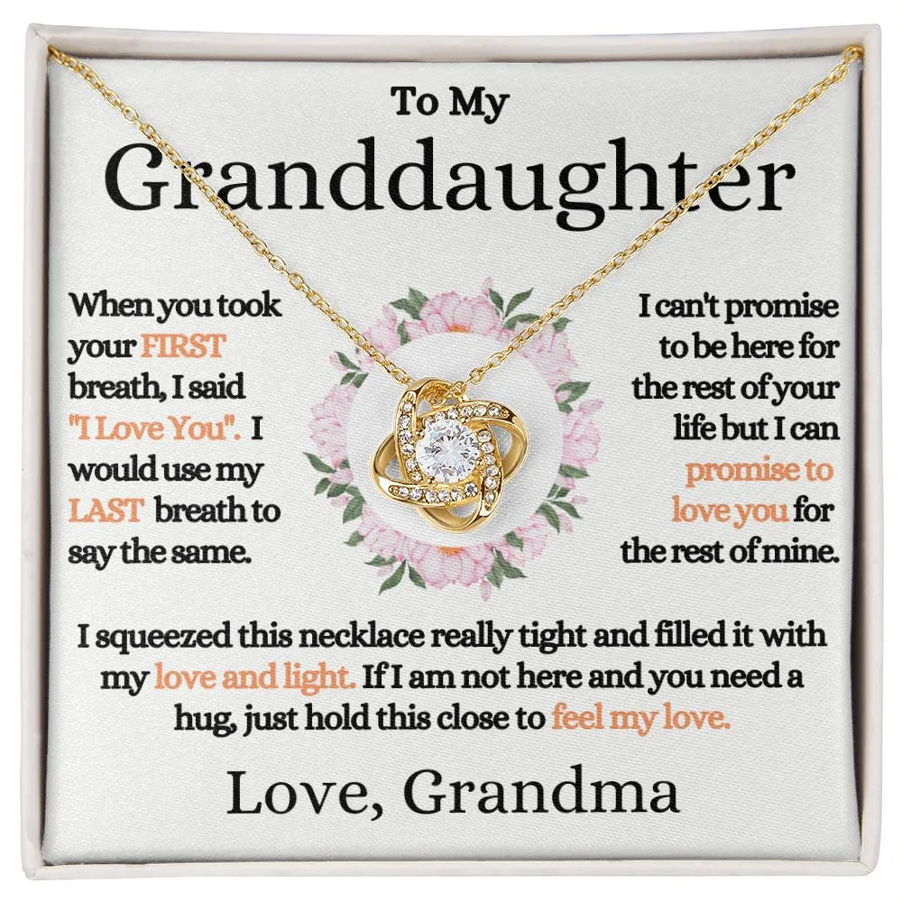 [Almost Sold Out] Granddaughter 14k Gold Necklace - Promise (Love, Grandma)