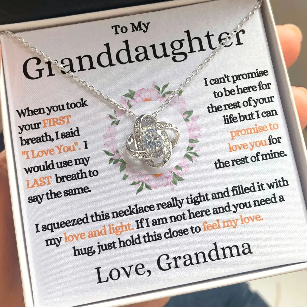 [Almost Sold Out] Granddaughter 14k Gold Necklace - Promise (Love, Grandma)