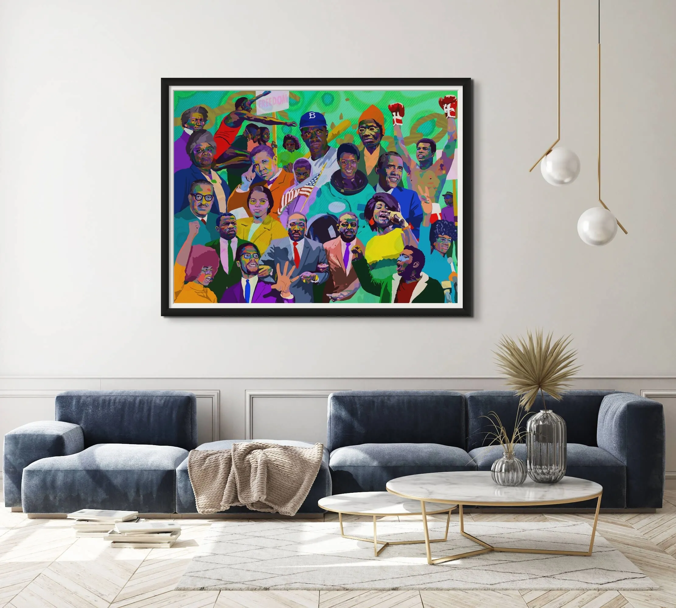 American Royalty - Civil Rights leaders portrait art - Limited Edition Giclee Art Prints - Vakseen Art