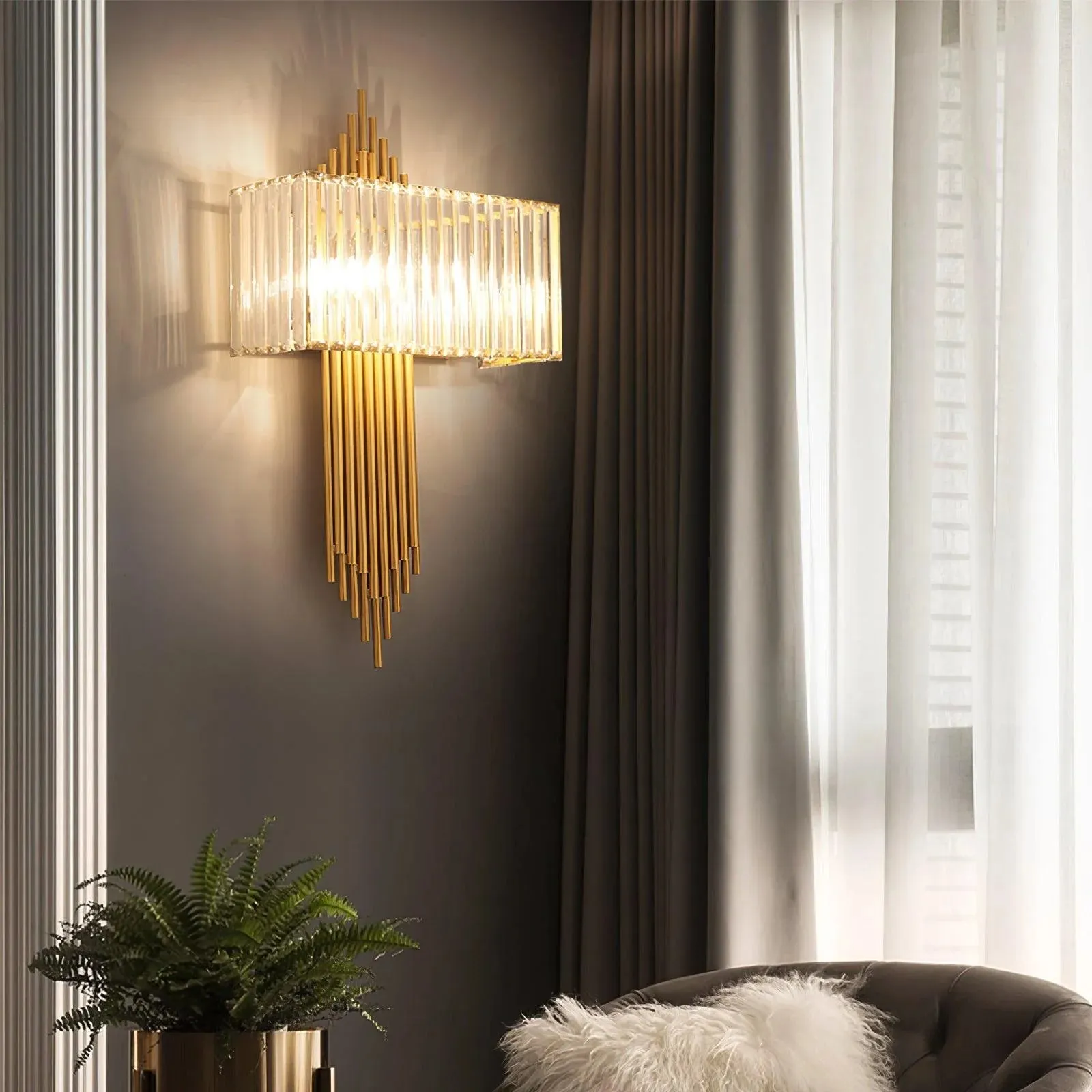 AN Hudson Crystal Wall Lamp