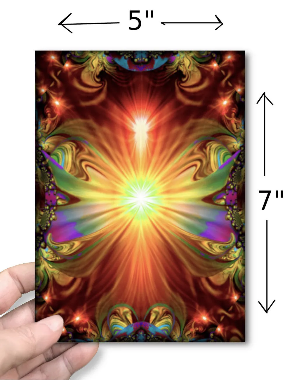 Angel Collection Large Greeting Cards, Frameable 5" x 7" Pearl-Finished Art Cards by Primal Painter