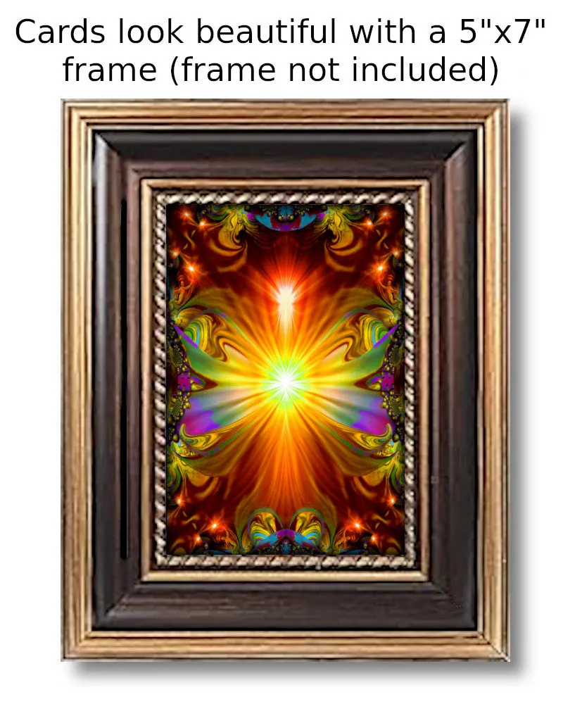 Angel Collection Large Greeting Cards, Frameable 5" x 7" Pearl-Finished Art Cards by Primal Painter