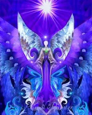 Angel Healing Reiki Sixth Chakra Art Print  "Third Eye Open"