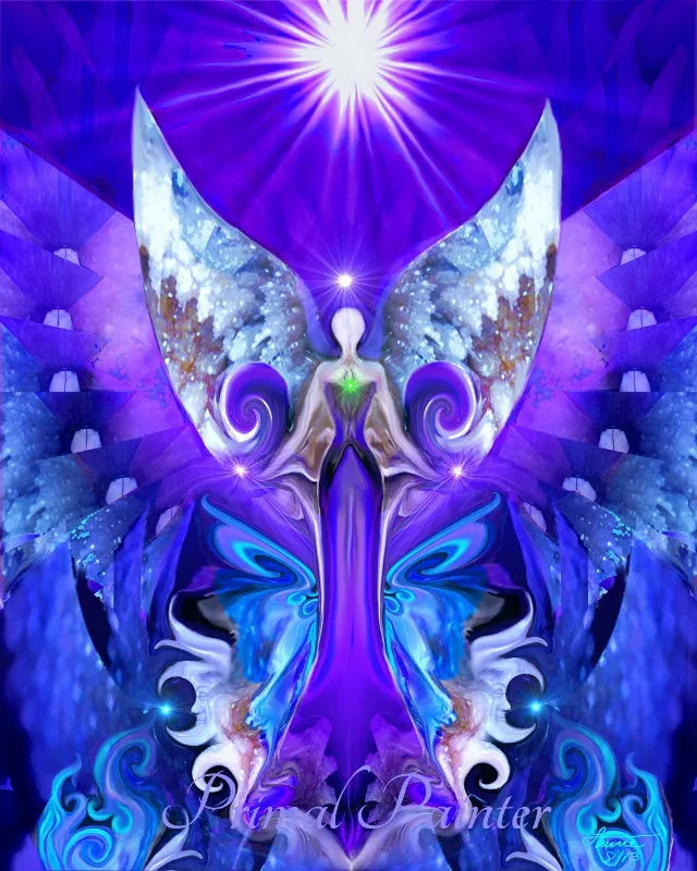 Angel Healing Reiki Sixth Chakra Art Print  "Third Eye Open"