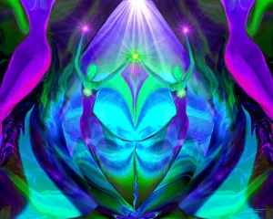 Angel Wall Decor, Twin Flames Art Print, Soulmates - "Unity"