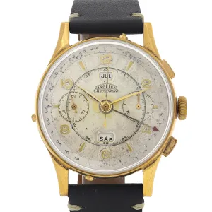 Angelus Chronodato Triple Date Chronograph Manual Cal. SF 217 c. 1944 Gold-plated 39 mm