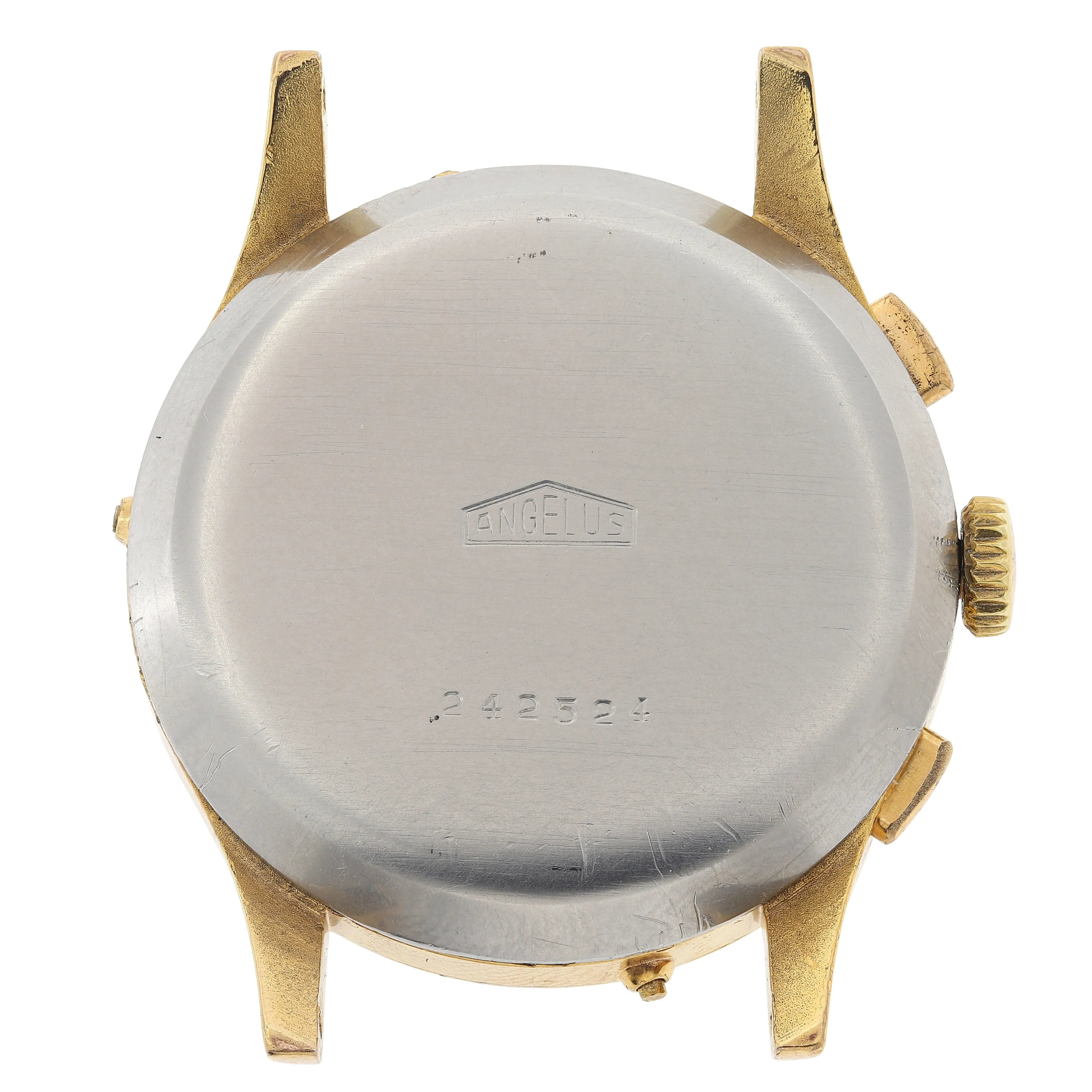 Angelus Chronodato Triple Date Chronograph Manual Cal. SF 217 c. 1944 Gold-plated 39 mm