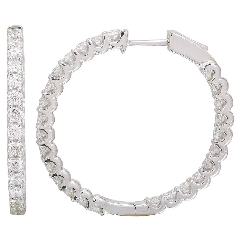 ANNA LARGE CLASSIC DIAMOND HOOPS