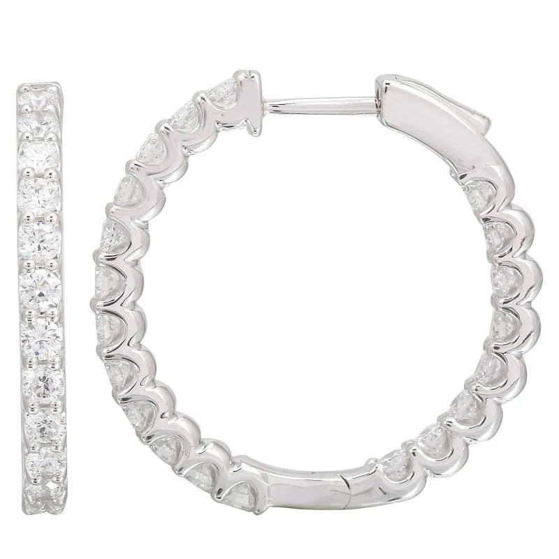 ANNA LARGE CLASSIC DIAMOND HOOPS