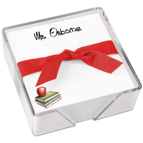 Apple Memo Square - White with Holder