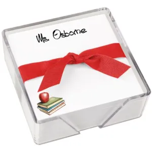 Apple Memo Square - White with Holder