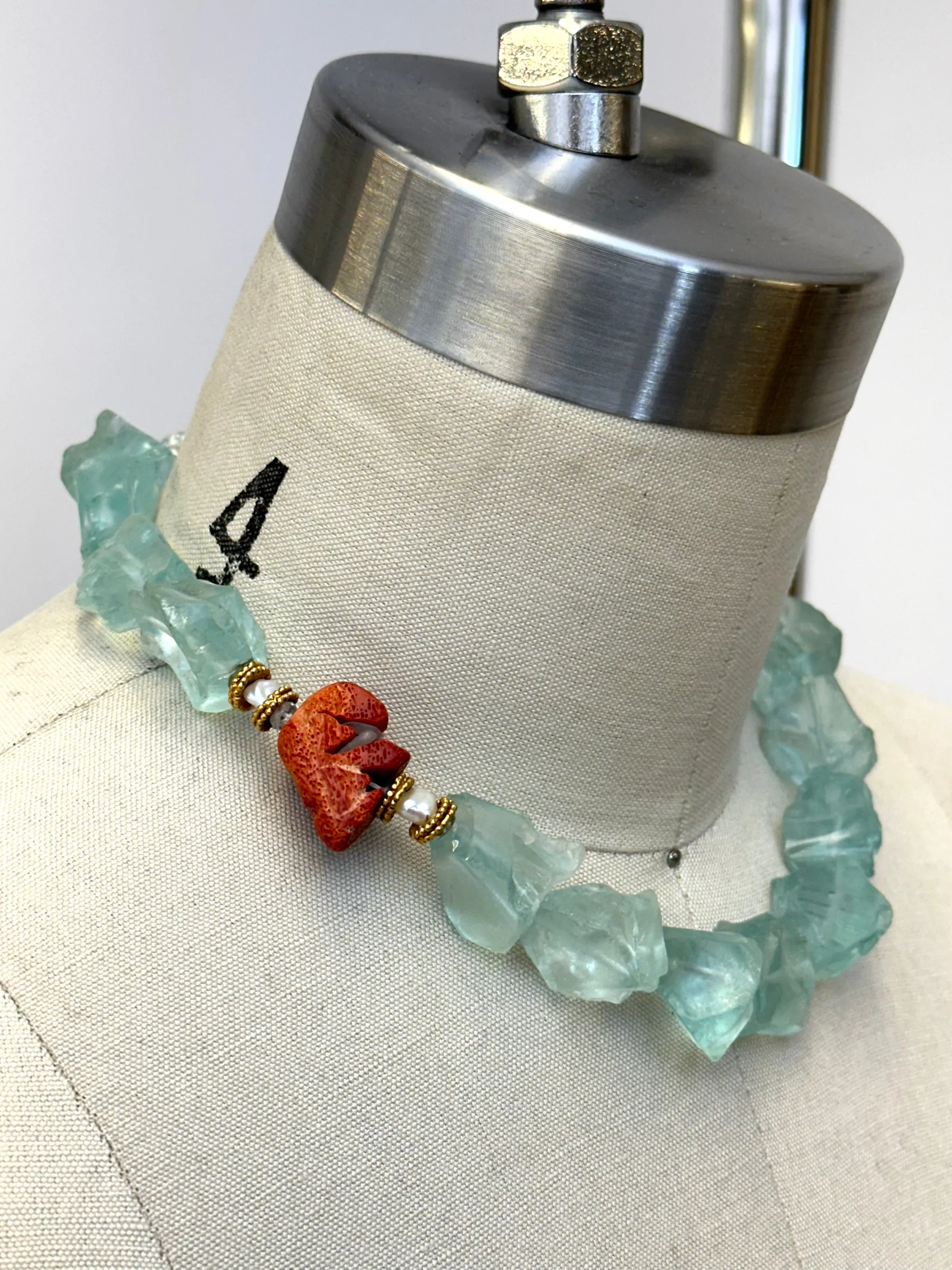 Aquamarine & Coral Sea Necklace*
