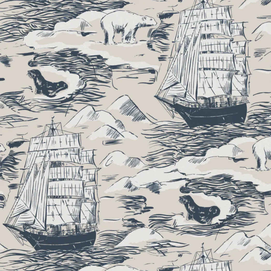 Arctic Quest - Monochrome Ice - Wallpaper