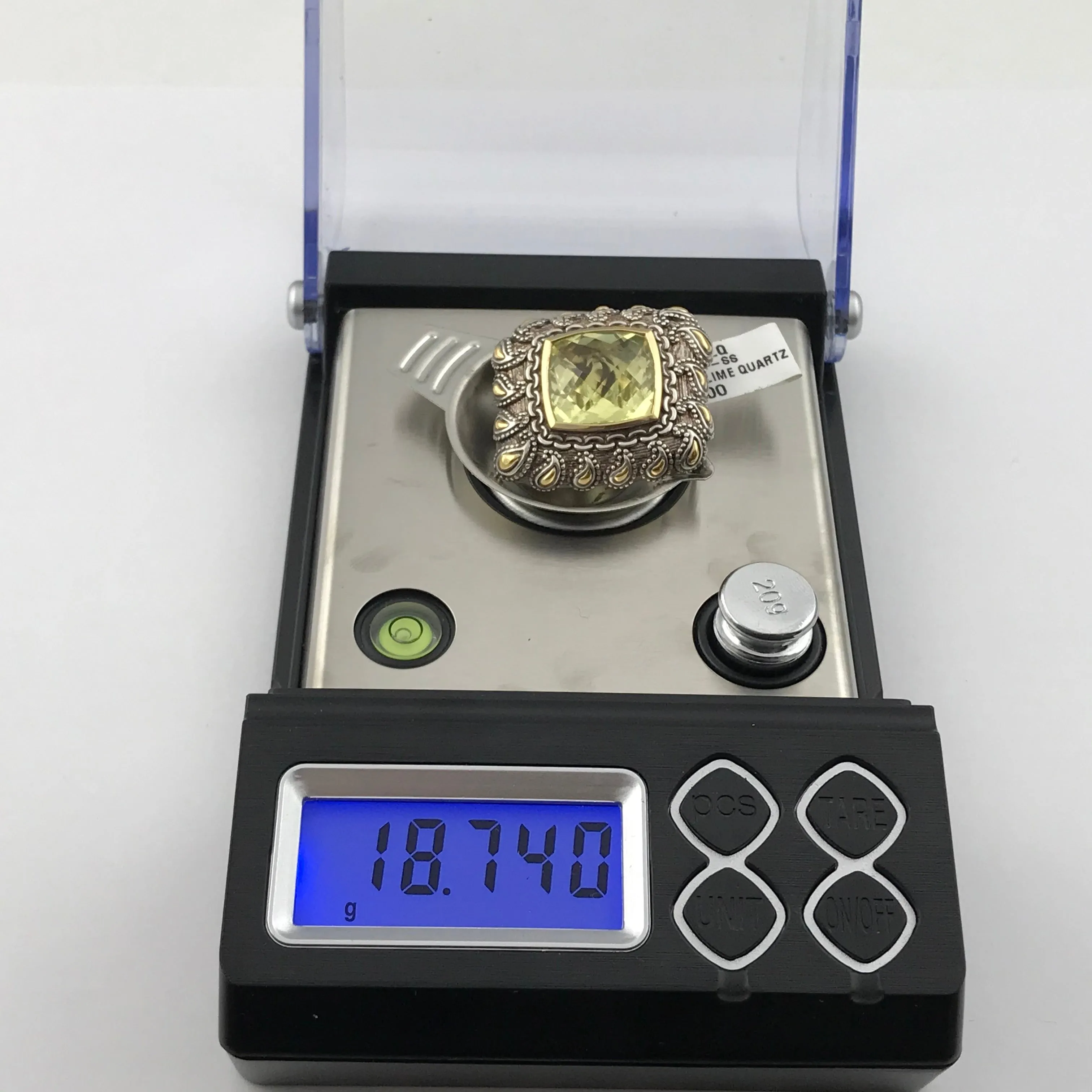 Argendor Lime Quartz Designer Pendant in 925 Sterling Silver with 18KY Gold Accents, New item #ARI003-LQ (Copy)