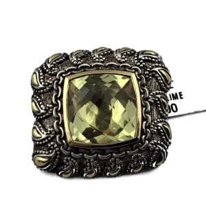 Argendor Lime Quartz Designer Pendant in 925 Sterling Silver with 18KY Gold Accents, New item #ARI003-LQ (Copy)