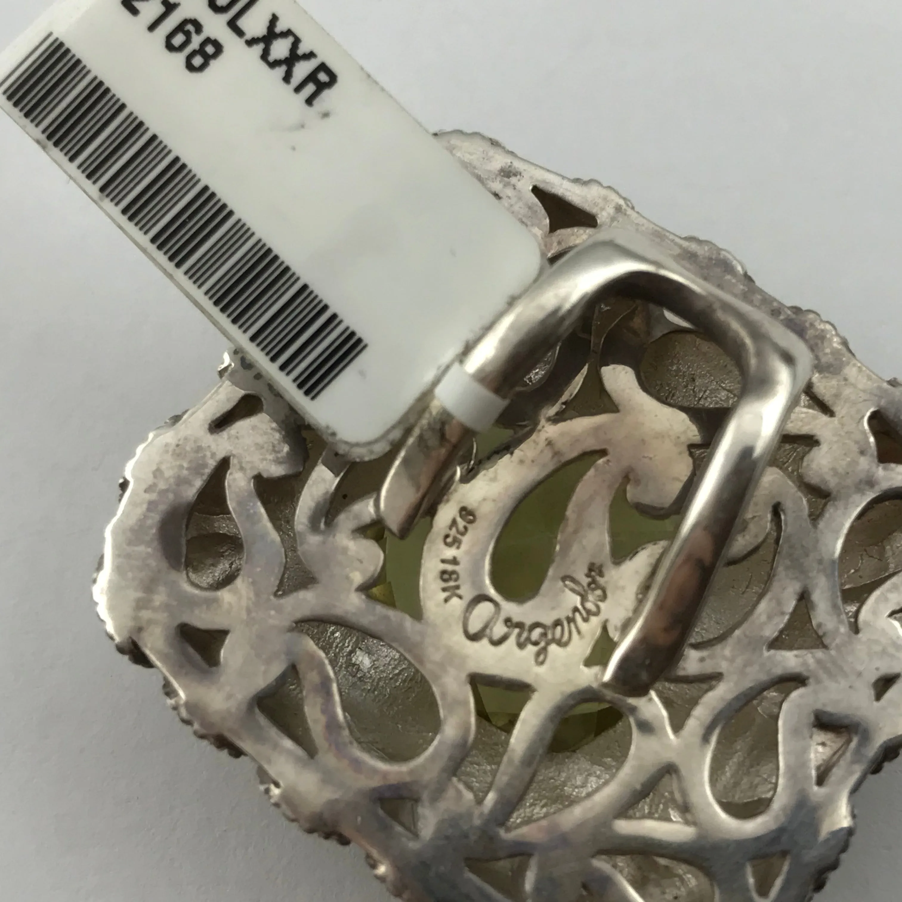 Argendor Lime Quartz Designer Pendant in 925 Sterling Silver with 18KY Gold Accents, New item #ARI003-LQ (Copy)