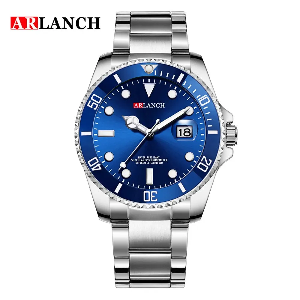 ARLANCH Men's Quartz Waterproof Steel Watch