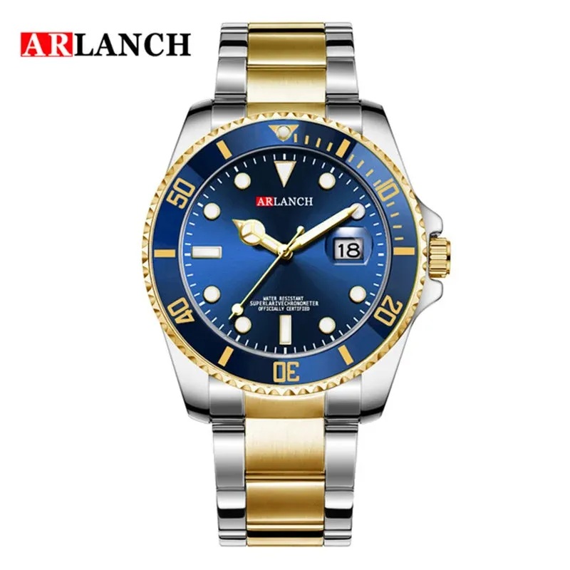 ARLANCH Men's Quartz Waterproof Steel Watch