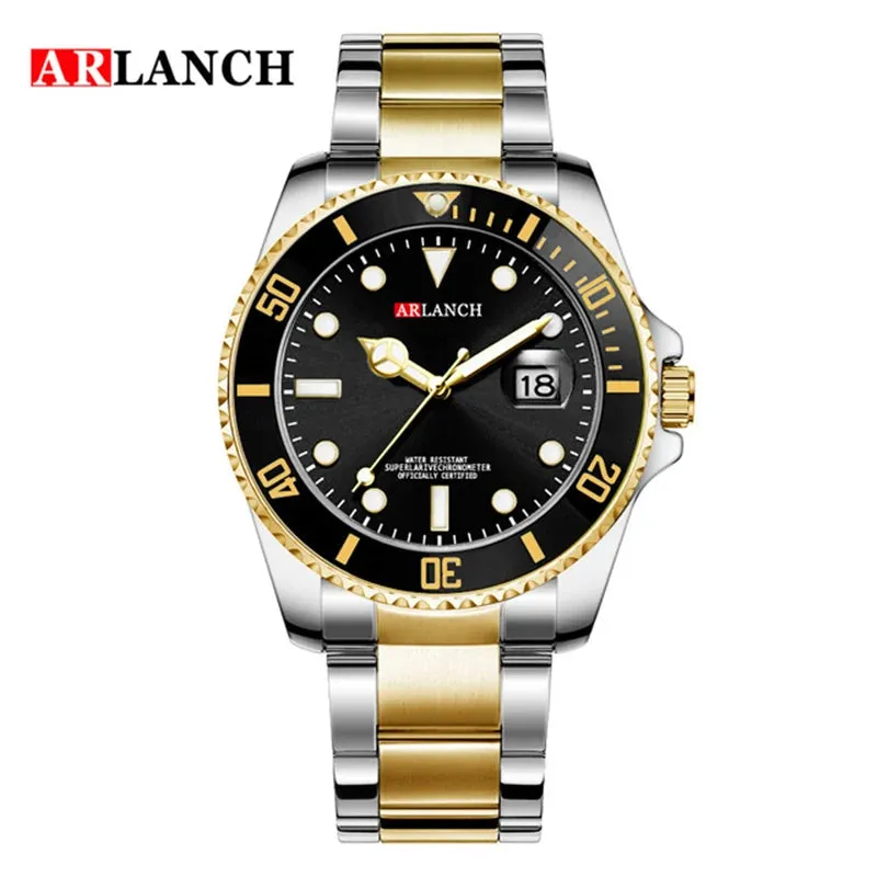 ARLANCH Men's Quartz Waterproof Steel Watch