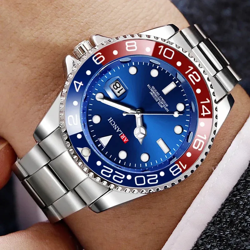 ARLANCH Men's Quartz Waterproof Steel Watch