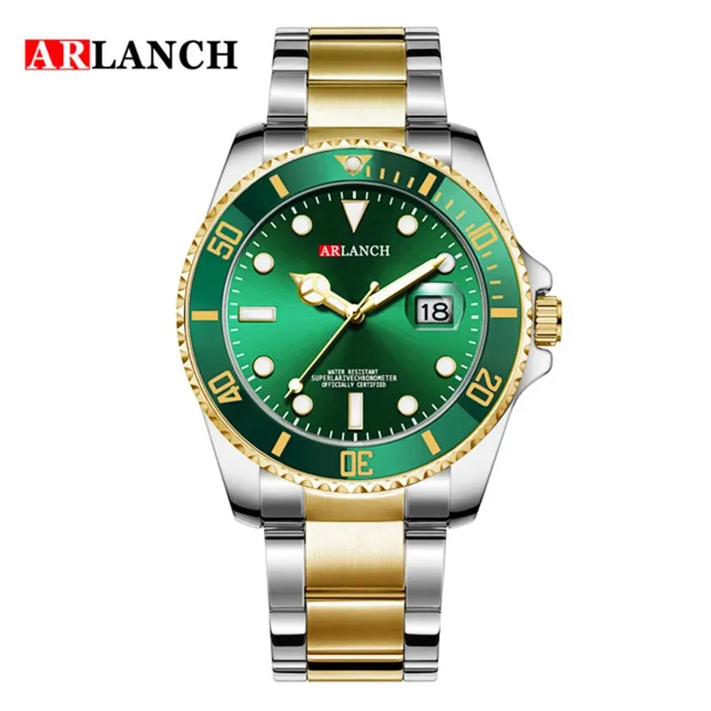 ARLANCH Men's Quartz Waterproof Steel Watch