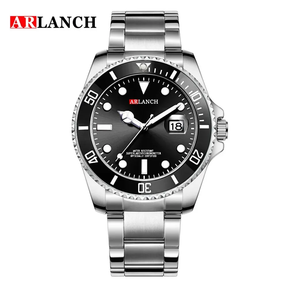 ARLANCH Men's Quartz Waterproof Steel Watch