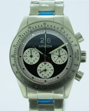 Armida A10 steel bezel Chronograph watch