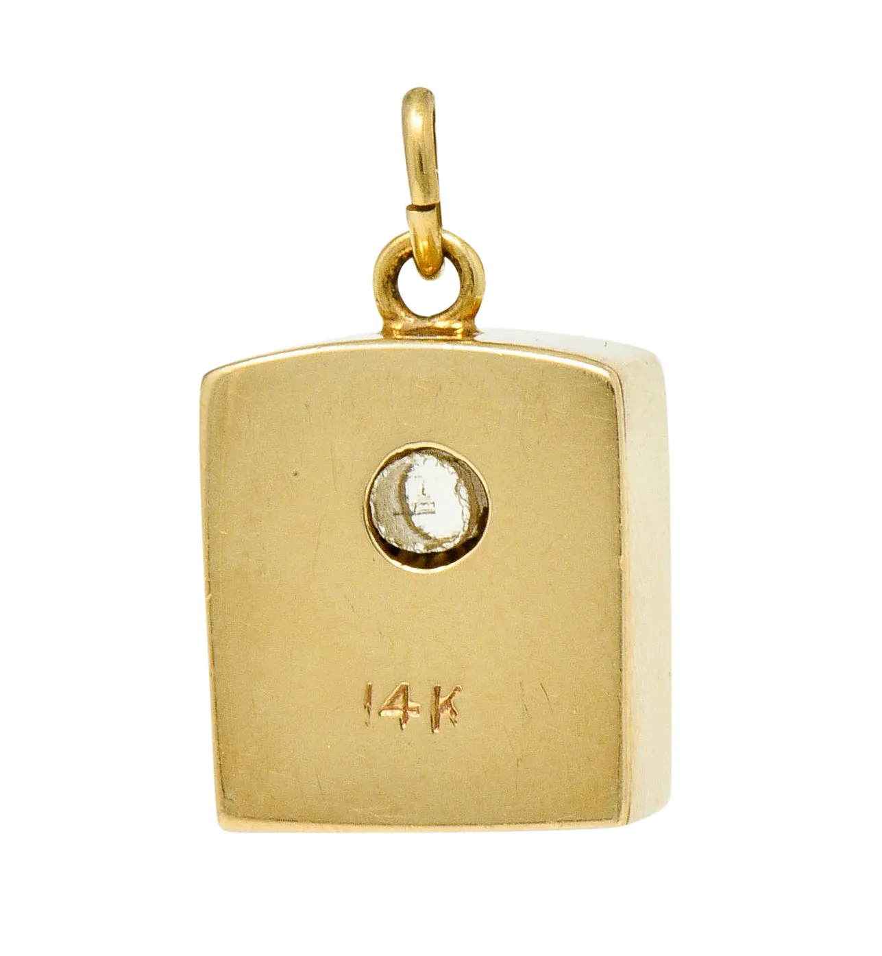 Art Deco 14 Karat Gold Stanhope Microphoto New York Charm