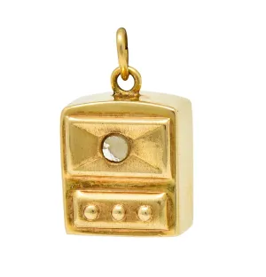 Art Deco 14 Karat Gold Stanhope Microphoto New York Charm