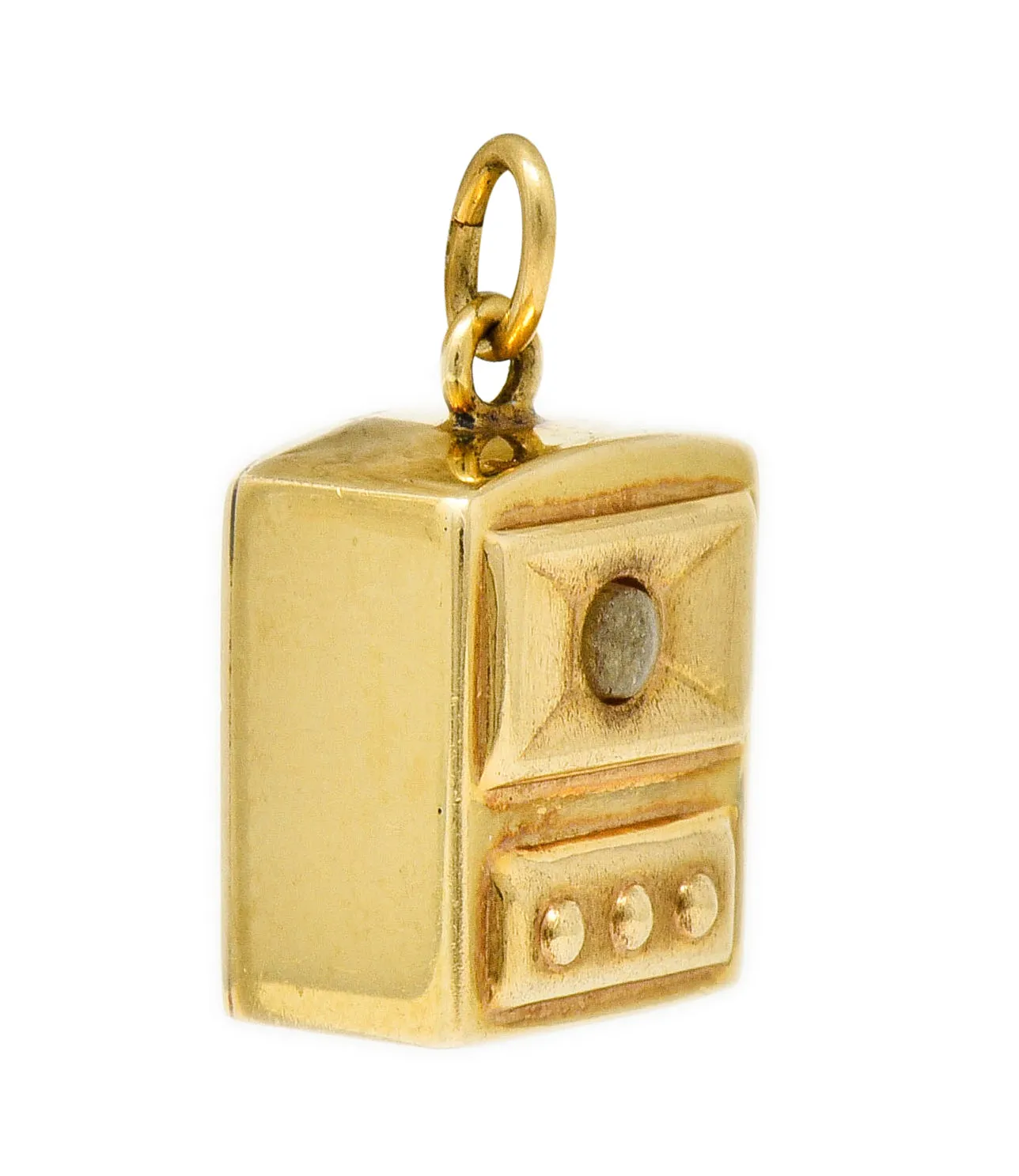 Art Deco 14 Karat Gold Stanhope Microphoto New York Charm