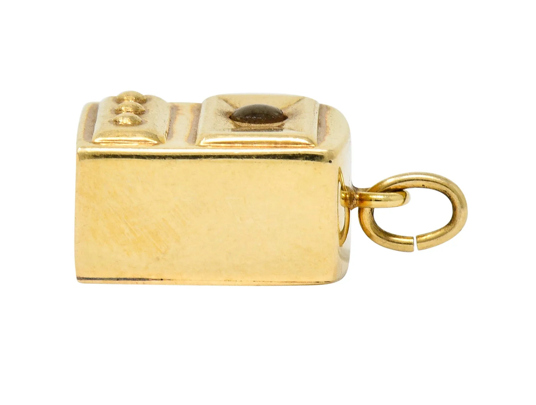 Art Deco 14 Karat Gold Stanhope Microphoto New York Charm