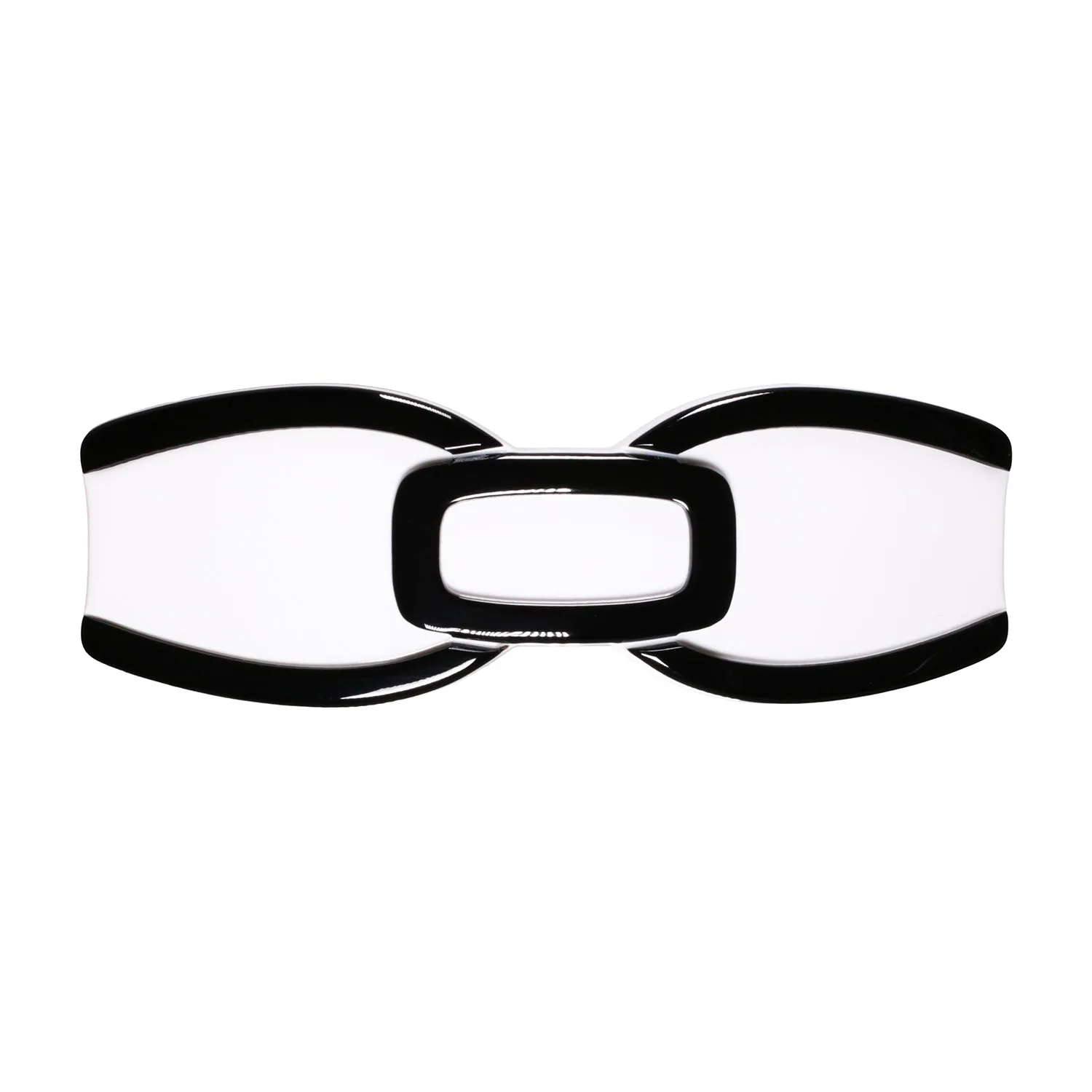 Art Deco Large White Bow Hair Clip