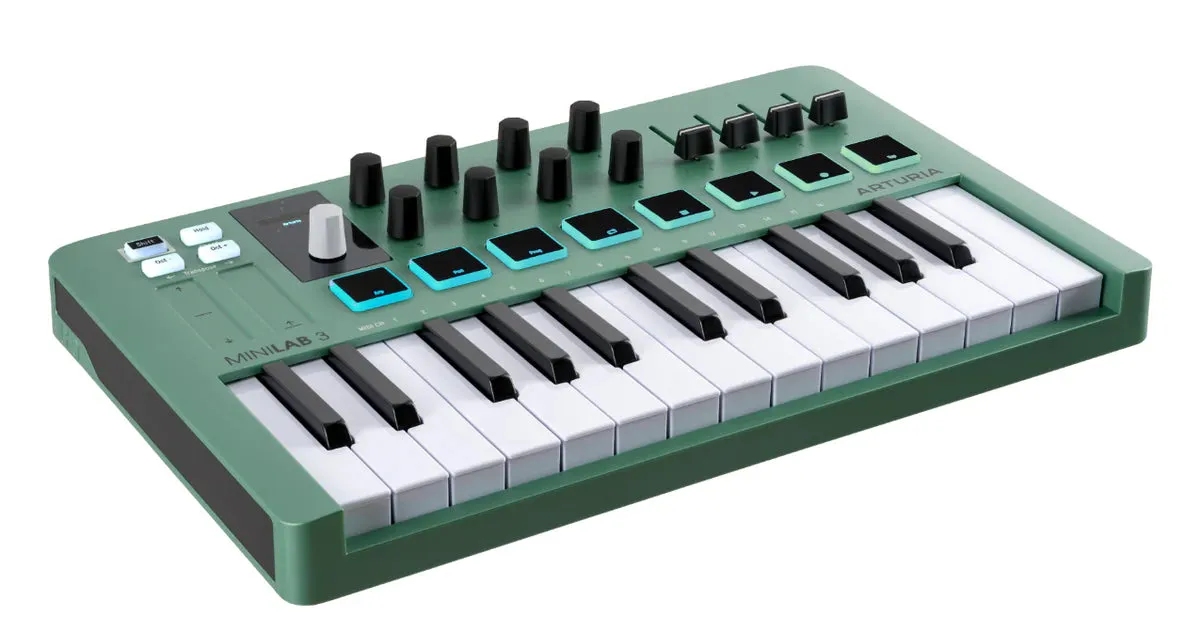 Arturia Limited Edition Portable 25-Key MIDI Controller, Mint Green