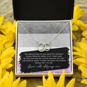 Asexual Stripe Message Card Jewelry