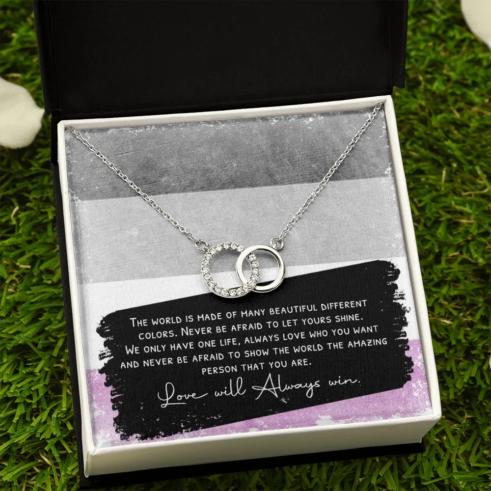 Asexual Stripe Message Card Jewelry