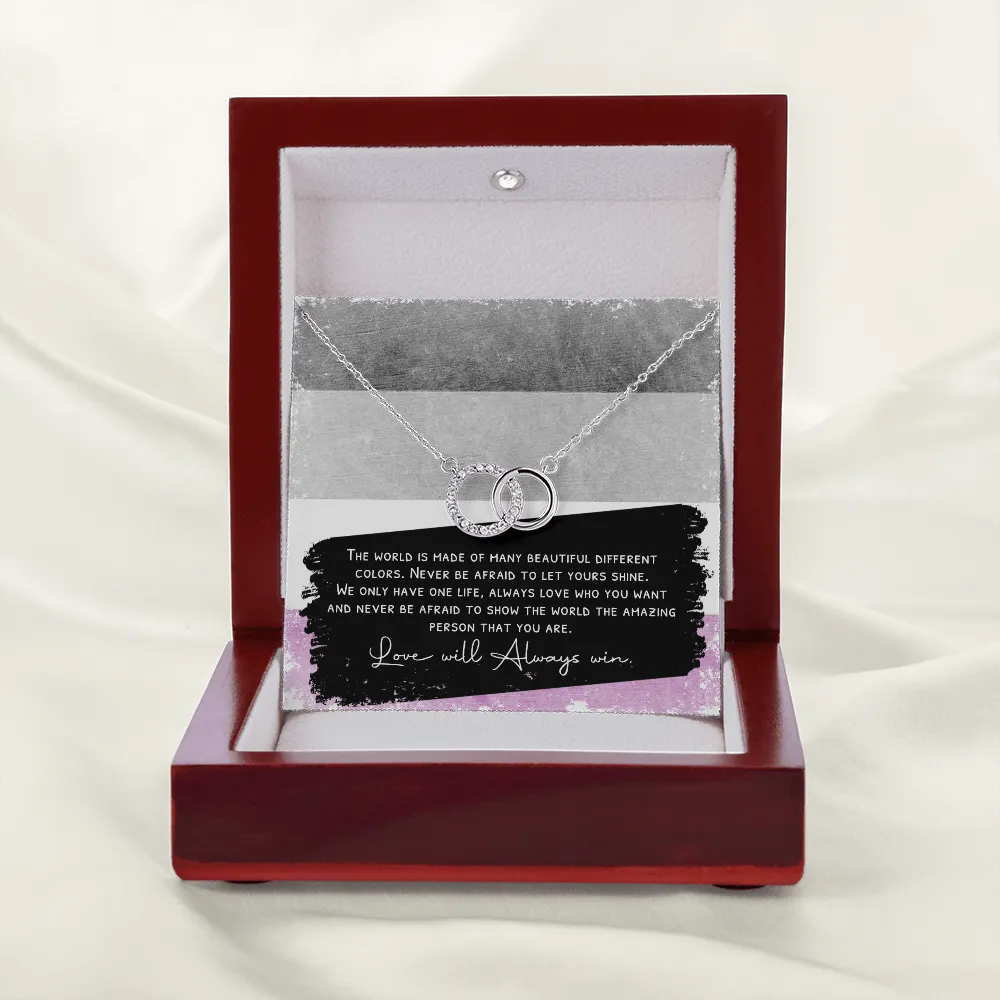 Asexual Stripe Message Card Jewelry