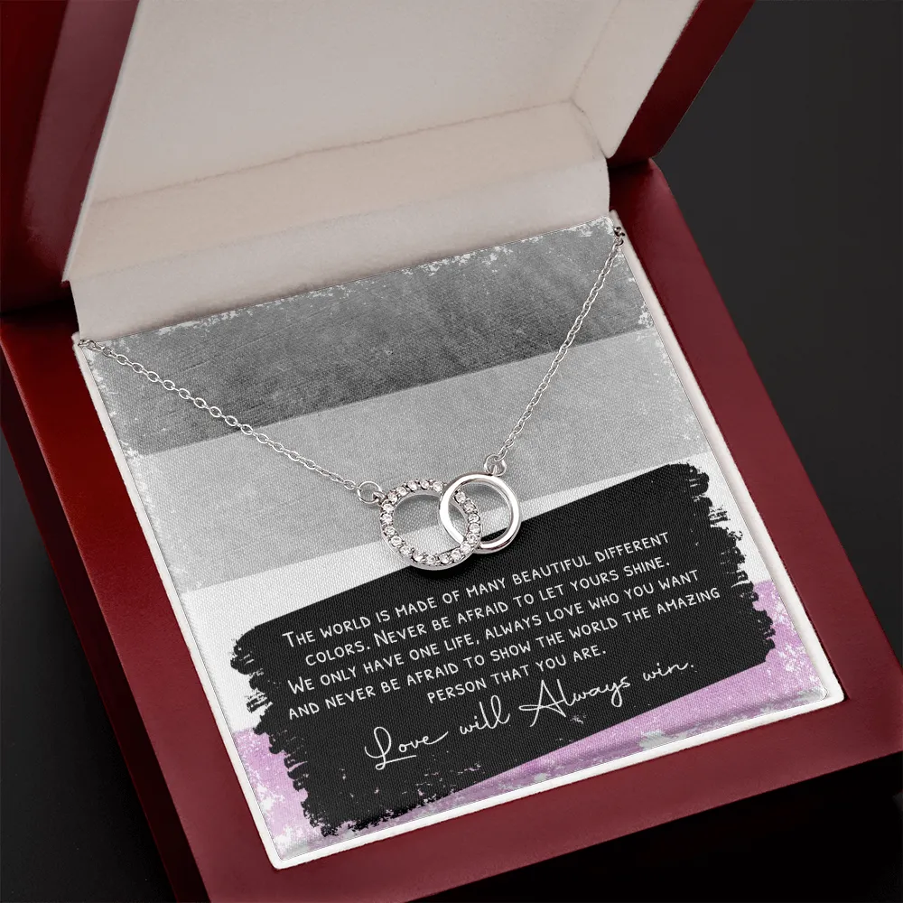 Asexual Stripe Message Card Jewelry
