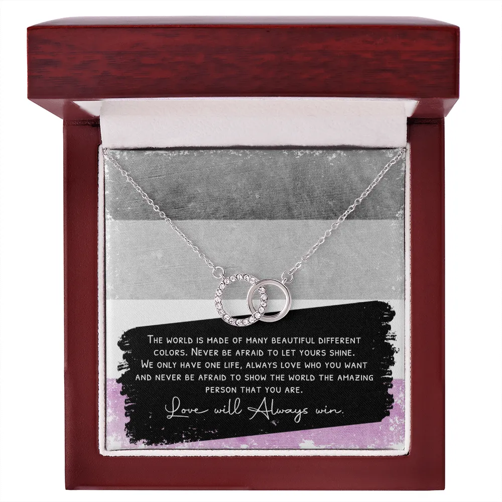 Asexual Stripe Message Card Jewelry