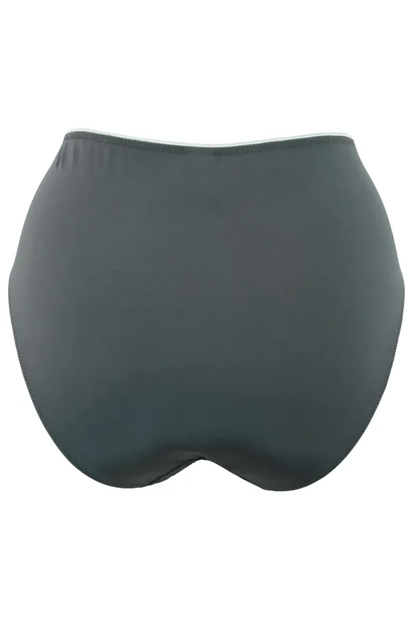 Atelier Lace Deep Brief - Grey/Mint