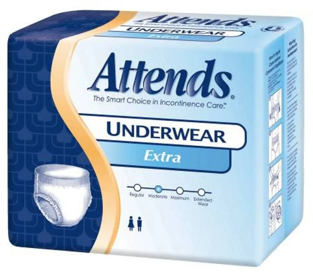 *Attends Underwear Extra Absorbency Large - Case of 72 - Model AP0730