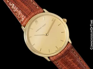 Audemars Piguet Round Midsize Mens Dress Watch - 18K Gold