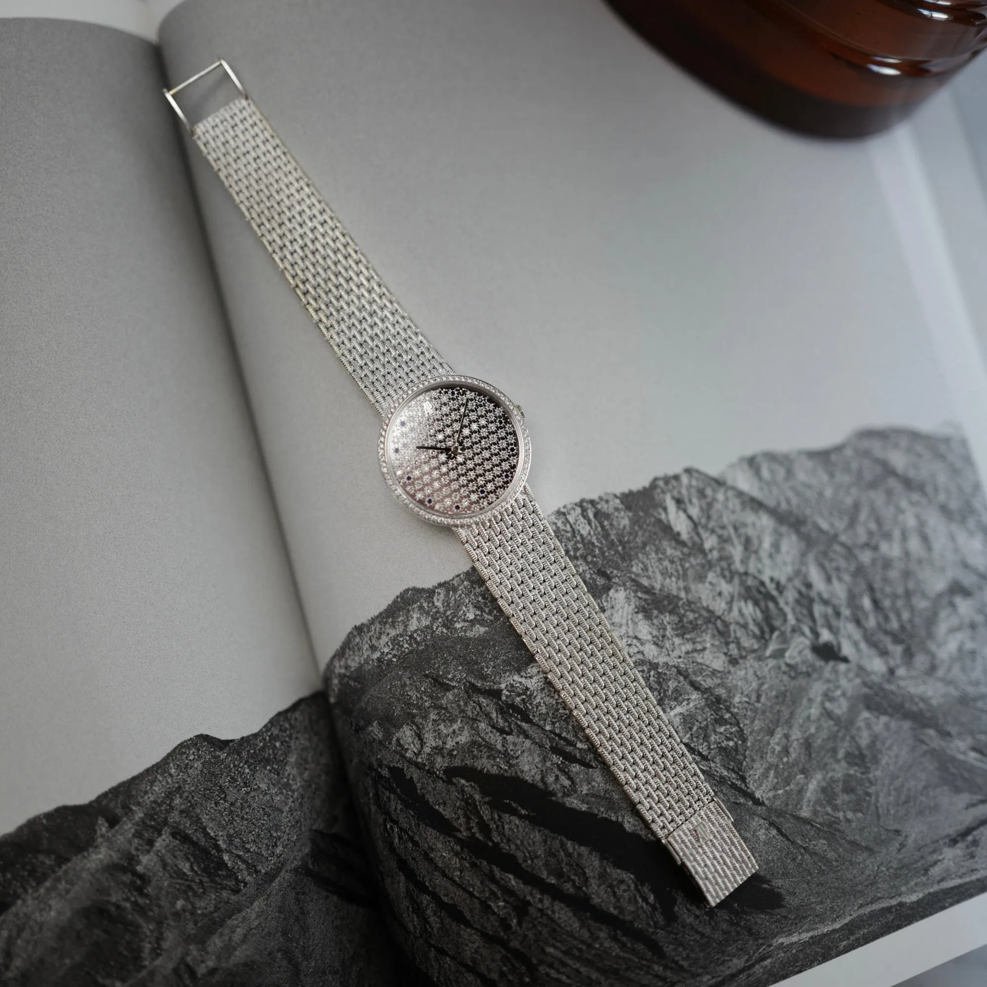 Audemars Piguet Round Watch with Mirror Pave Dial