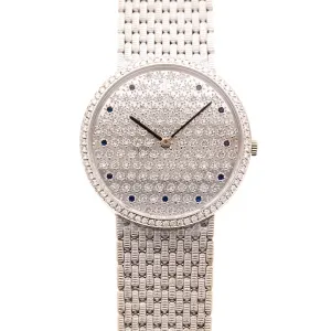 Audemars Piguet Round Watch with Mirror Pave Dial