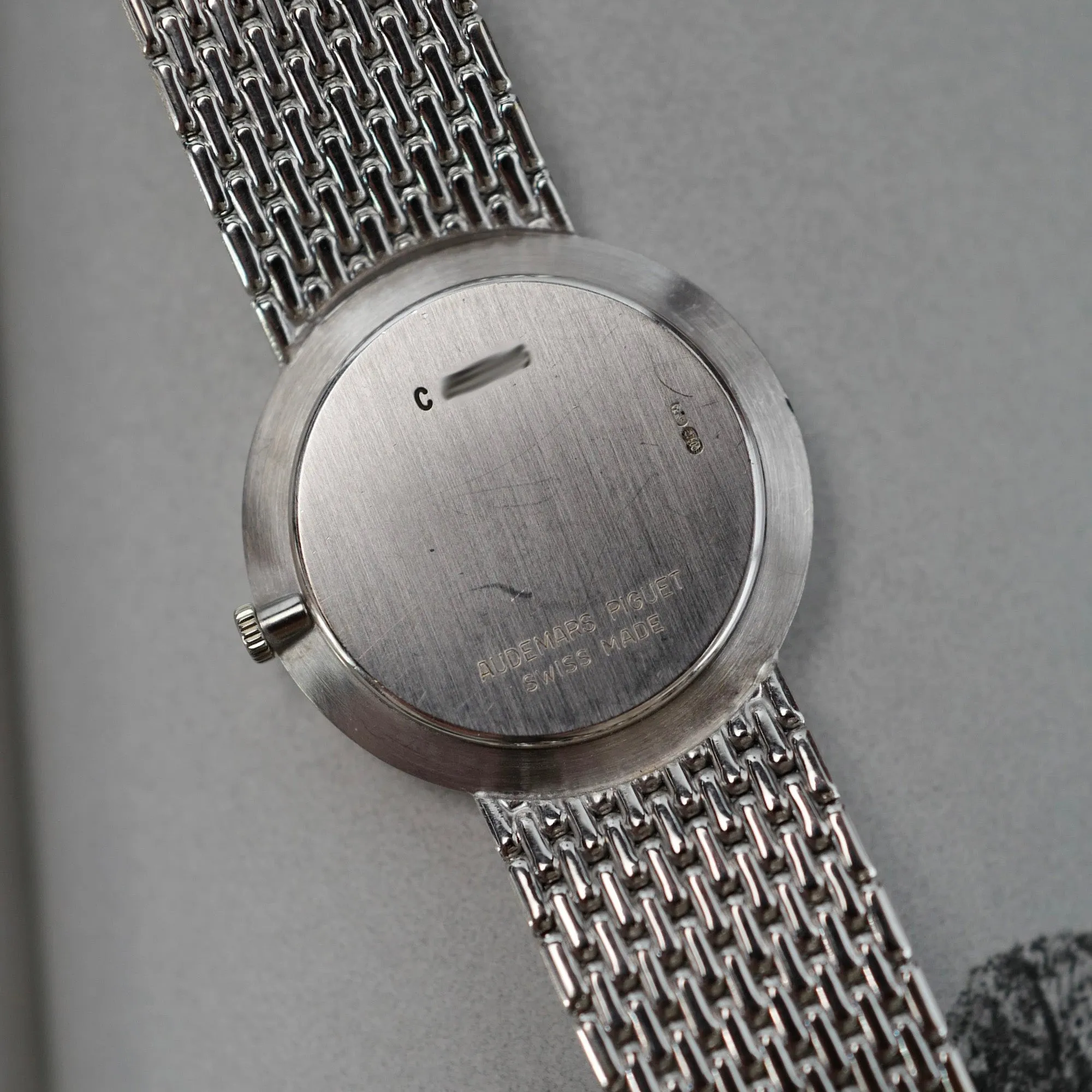 Audemars Piguet Round Watch with Mirror Pave Dial