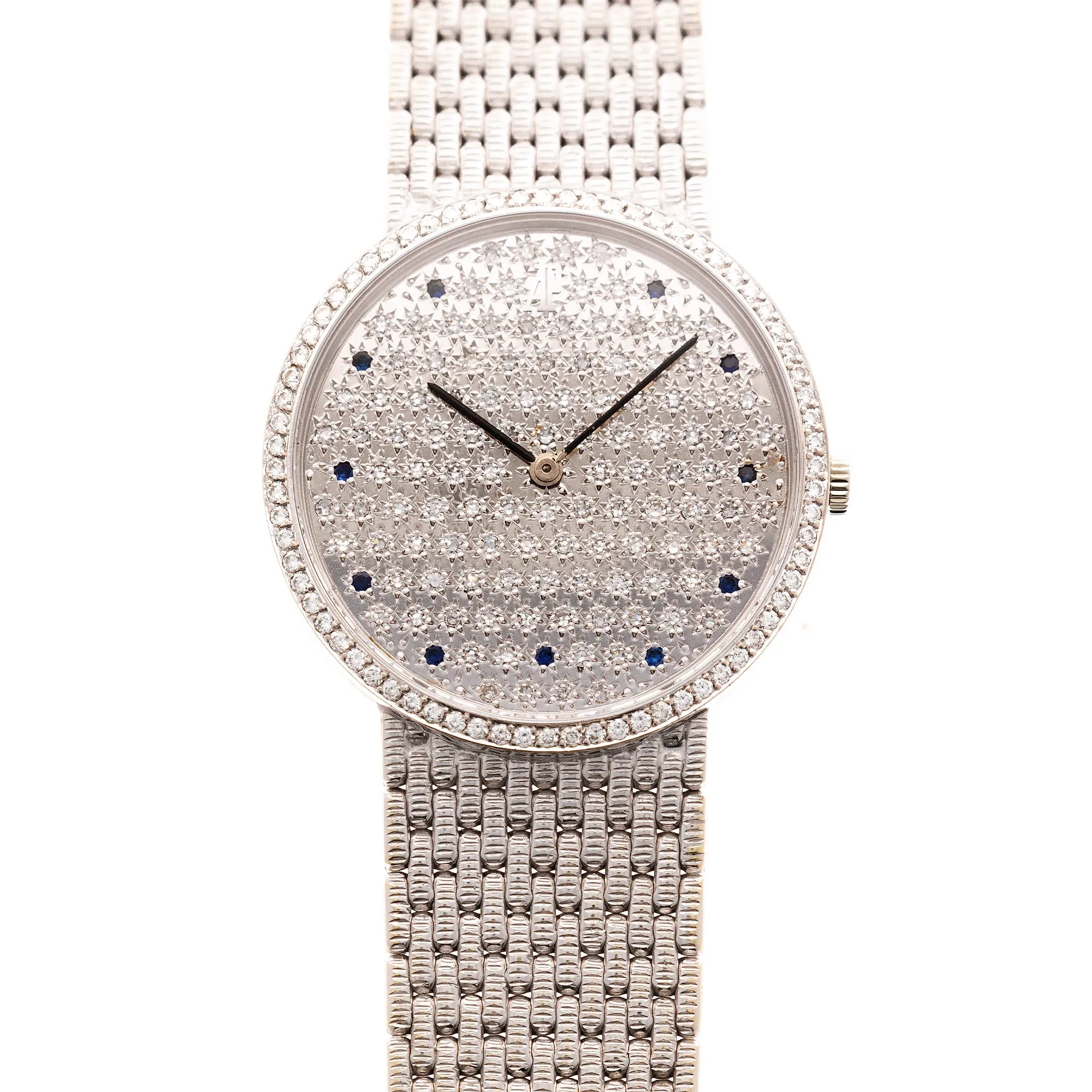 Audemars Piguet Round Watch with Mirror Pave Dial