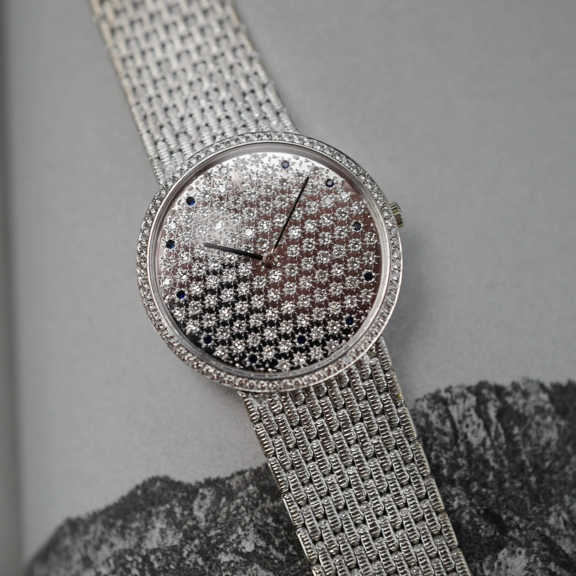 Audemars Piguet Round Watch with Mirror Pave Dial