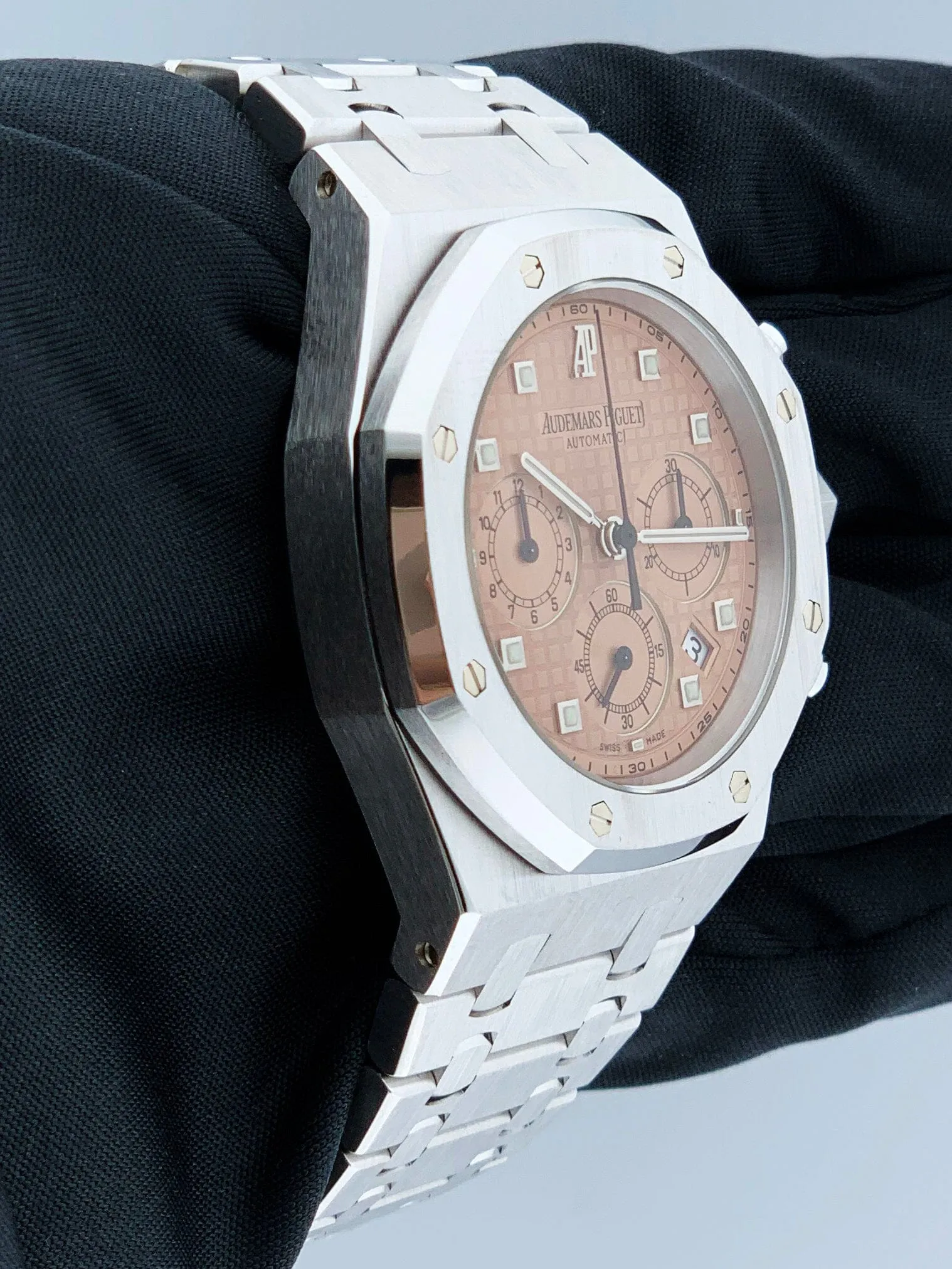 Audemars Piguet Royal Oak 25960BC Salmon Dial Mens Watch Box & Papers