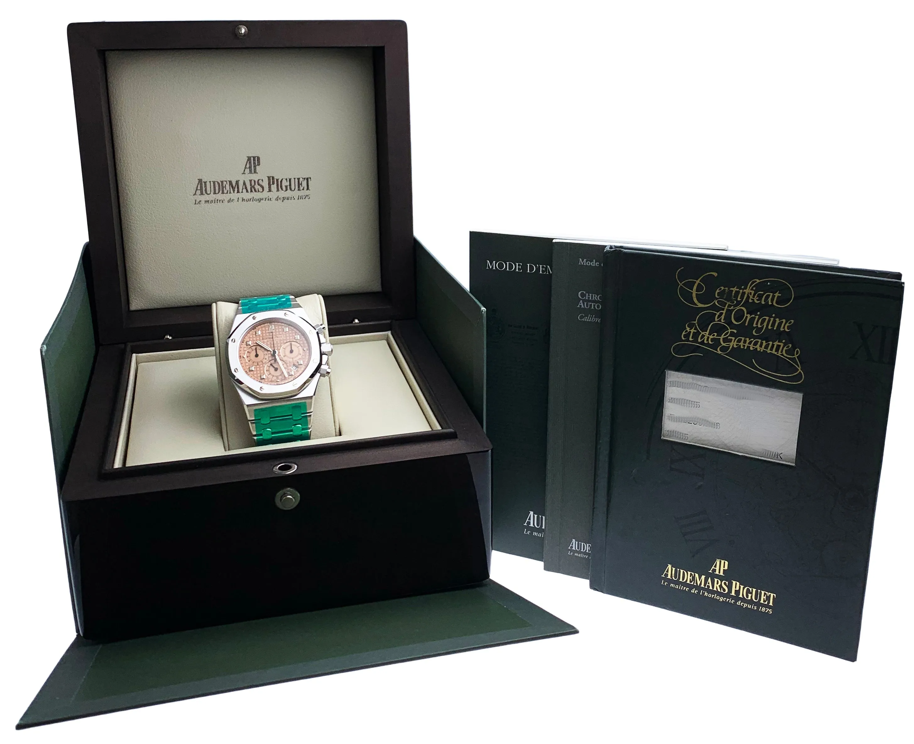 Audemars Piguet Royal Oak 25960BC Salmon Dial Mens Watch Box & Papers