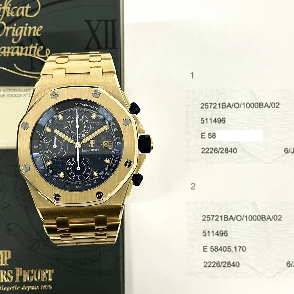 Audemars Piguet Royal Oak Offshore 25721BA.OO.1000BA.02 Blue Dial